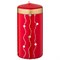 Свеча декоративная столбик  высокий "Волшебное сияние" red D=7 см H=15 см - фото 347808