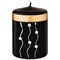 Свеча декоративная столбик "Волшебное сияние" black D=7 см H=9,5 см - фото 347815