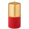 Свеча декоративная столбик высокий  "Велюровый шик" red D=7 см H=15 см - фото 347830