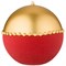 Свеча декоративная шар "Велюровый шик" red D=10 см H=10 см - фото 347834