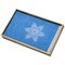 Полотенце "Снежинка",30х50. махра,синий,вышивка,100% х\б 400гр\м, кружево - фото 350453