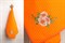 Полотенце кухонное 50х70 "Шиповник" оранжевое - фото 350475