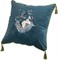 Декоративная подушка "Кот" 45х45 см , бирюза , вышивка, 100%пэ - фото 351577
