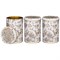 Набор agness "Royal garden" хлебница  17,8*33,8*20 см , емкости  для сыпучих o10,5*15 сm/1200 мл 3 ш - фото 352824