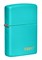 Зажигалка ZIPPO Classic с покрытием Flat Turquoise, латунь/сталь, бирюзовая, матовая, 38x13x57 мм - фото 354624