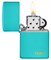 Зажигалка ZIPPO Classic с покрытием Flat Turquoise, латунь/сталь, бирюзовая, матовая, 38x13x57 мм - фото 354626