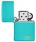 Зажигалка ZIPPO Classic с покрытием Flat Turquoise, латунь/сталь, бирюзовая, матовая, 38x13x57 мм - фото 354627