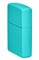 Зажигалка ZIPPO Classic с покрытием Flat Turquoise, латунь/сталь, бирюзовая, матовая, 38x13x57 мм - фото 354630