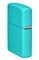 Зажигалка ZIPPO Classic с покрытием Flat Turquoise, латунь/сталь, бирюзовая, матовая, 38x13x57 мм - фото 354631