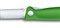 Нож для овощей VICTORINOX SwissClassic, складной, лезвие 11 см с волнистой кромкой, зелёный - фото 355326