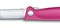 Нож для овощей VICTORINOX SwissClassic, складной, лезвие 11 см с волнистой кромкой, розовый - фото 355353