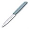 Нож для овощей и фруктов VICTORINOX Swiss Modern, лезвие 10 см с волнистой кромкой, серо-голубой - фото 356702