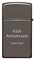 Зажигалка 65th Anniversary Zippo Slim® с покрытием Black Ice®, латунь/сталь, чёрная, 29x10x60 мм - фото 357166
