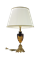 Лампа настольная интерьерная на бронзовом основании с тканевым абажуром - фото 369683