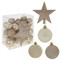 Украшение новогоднее "Шар и звезда", набор из 30 шт + 1 звезда, L21 W16 H26 D20/8/6/5/4/3 см - фото 372033