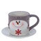 Чашка с блюдцем "Снеговик", 150 мл,  L13 W12 H8 см - фото 372380
