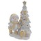 Фигурка декоративная "Снеговик и ёлка" (2xLR44), L11,5 W9 H15 см - фото 377023
