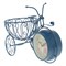 Часы настольные декоративные с кашпо, L38 W17 H25 см - фото 380266