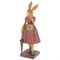Фигурка декоративная "Зайчиха" с часами, L13 W10 H34 см - фото 386883