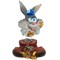 Фигурка декоративная "Заяц", L6 W5,5 H10 см, 4в. - фото 388131