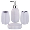Lefard (Лефард) Набор для ванной комнаты 4 пр.:дозатор для мыла, мыльница, стакан для зубных щеток , стакан (кор=12к - фото 391350