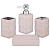 Lefard (Лефард) Набор для ванной комнаты 4 пр.:дозатор для мыла, мыльница, стакан для зубных щеток , стакан (кор=12к - фото 391356