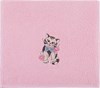 Santalino Полотенце "Барсик" 40*70 см махра, розовый, вышивка, 100% хлопок 400гр\м - фото 391390