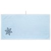 Полотенце "Снежинка",35х70. махра,голубой,вышивка,100% х\б 400гр\м, кружево - фото 391793