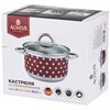 Кастрюля со стеклянной крышкой agness "Горошек" нерж. сталь 1,8 л D=16 см H=9 см (кор=8шт - фото 392149