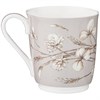 Кружка lefard "Белый цветок" 340 мл серая - фото 392181