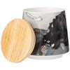 БАНКА С ДЕРЕВ.КРЫШКОЙ LEFARD "MOON ART" 550МЛ 10,5*10,5СМ (КОР=36ШТ.) - фото 393963