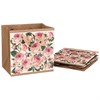 Комплект бумажных пакетов из 4 шт "Винтаж. пионы" 20*20*15 см - фото 394099
