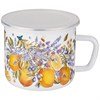 Кружка эмалированная с пластик.крышкой серия "Прованс лимоны" 1500 мл , 14*12 см - фото 394646
