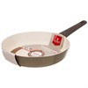 Сковорода agness "Spicy" с "мраморным" антипригар.покрытием 28*5.8 см цвет: шампань - фото 394672