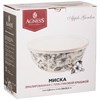 Миска agness эмалированная с пластиковой крышкой, серия яблоневый сад, 24 х 10,5 см / 2,8 л - фото 394756