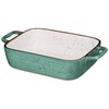 Блюдо для запекания с крышкой bronco "Nature" 600 мл мятное - фото 395159
