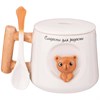 Кружка с крышкой и ложкой lefard медвежонок, 360 мл - фото 395573