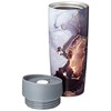 Термокружка agness "Серый мрамор" с кнопкой-стоппером, 380 мл колба нерж.сталь - фото 395867