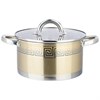 Кастрюля agness со стеклянной крышкой, нерж.сталь, 3,5 л 20х11 см - фото 396525