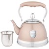 Чайник agness с фильтром, 1,2 л c индукцион. капсульным дном и складывающейся ручкой цвет: шампань - фото 396802