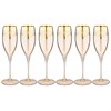 Набор бокалов для шампанского из 6 штук 260 мл "Amalfi ambra oro" - фото 397401