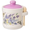 Емкость для сыпучих продуктов с ложкой "Прованс лаванда" 13*11 см H=12 см / 300 мл - фото 397574