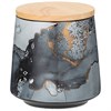 Банка с дерев.крышкой lefard "Moon art" 550 мл 10,5*10,5 см черная - фото 397687
