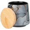 Банка с дерев.крышкой lefard "Moon art" 550 мл 10,5*10,5 см черная - фото 397689