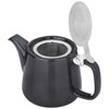 Чайник с металл.ситом и крышкой bronco "Luster" 500 мл темно-серый - фото 397737