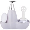 Дозатор для моющего средства 500 мл + губка и щетка 20*9*18 см - фото 398149