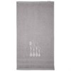 Полотенце "Фуршет",40х70 см махра,серый,вышивка,100% хлопок 400гр\м - фото 398421
