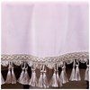 Скатерть круглая "Роскошь" d160 см , 100% п/э, кисти,розовый, велюр - фото 398482