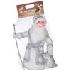 Кукла дед мороз серебряный H=40 см в упаковке - фото 399186