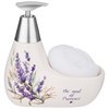 Дозатор для моющего средства "Душа прованса" 350 мл 11*9 см H=16 см + губка - фото 399994